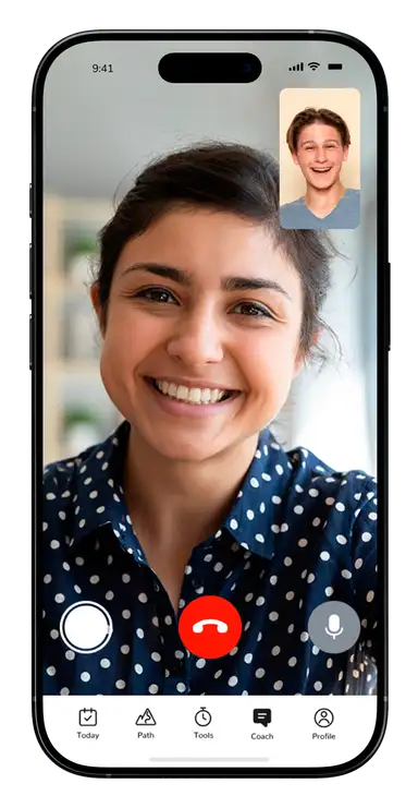 Live video call with coach