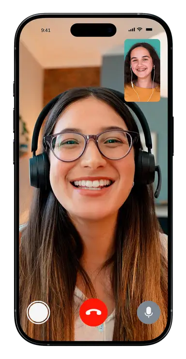 Live video call with coach