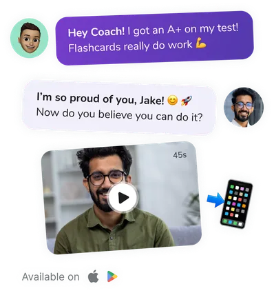 Chat between coach and student.